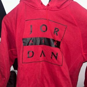 Jordan Red Sweatshirt Hoodie Bold Design